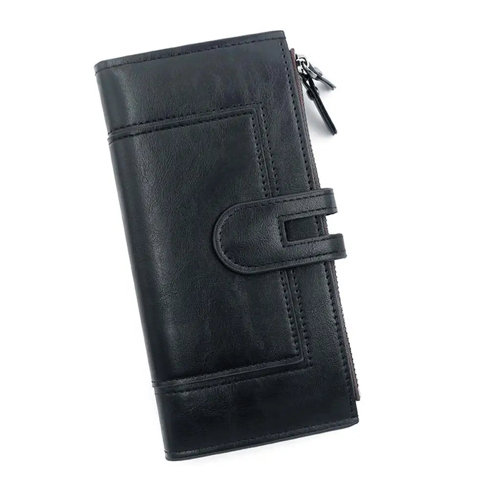Portefeuille Long en Cuir PU pour Femme - Organisateur Anti-Vol