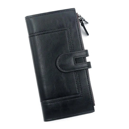 Portefeuille Long en Cuir PU pour Femme - Organisateur Anti-Vol