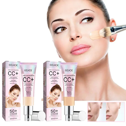 Fond de Teint CC Cream - Hydratant Waterproof Éclaircissant Couvrance Imperfections Contrôle Sébum Longue Tenue