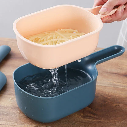 Mandoline Multifonction Légumes Râpe Trancheuse - Coupe Pomme Terre Carotte Concombre Passoire