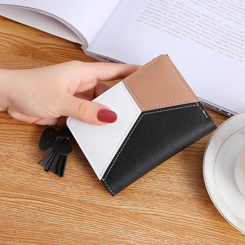Portefeuille Court Femme à Fermeture Éclair - Cuir PU Grande Capacité