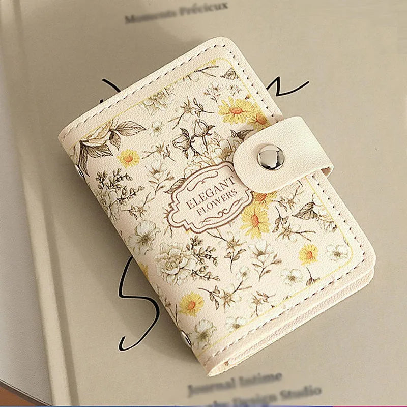 Portefeuille Femme 20 Poches Cartes Cuir PU - Porte-Cartes Étanche Grande Capacité