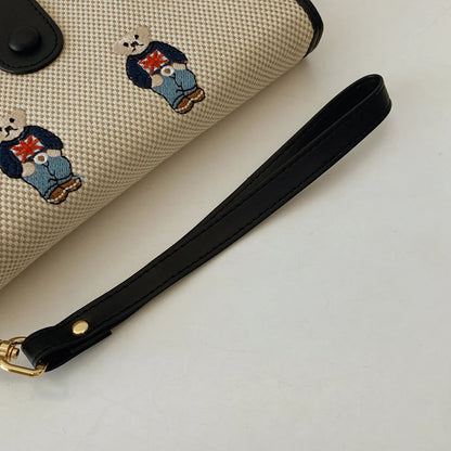 Portefeuille Femme Long Zippé Grande Capacité - Porte-Monnaie Bifold avec Dragonne Porte-Carte Designer Luxe