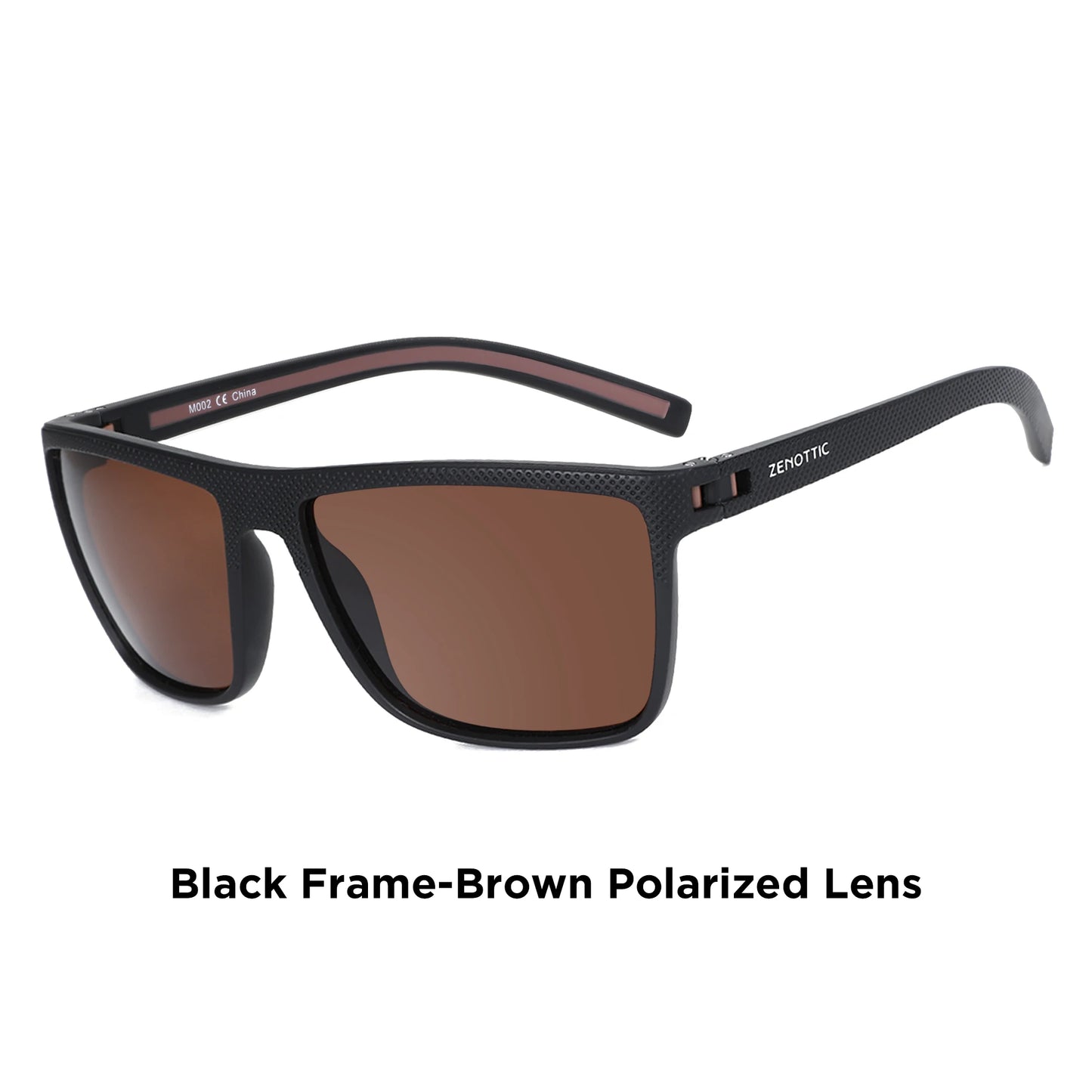 ZENOTTIC Lunettes de Soleil Polarisées Carrées — TR-90 Léger, UV400, Unisexe