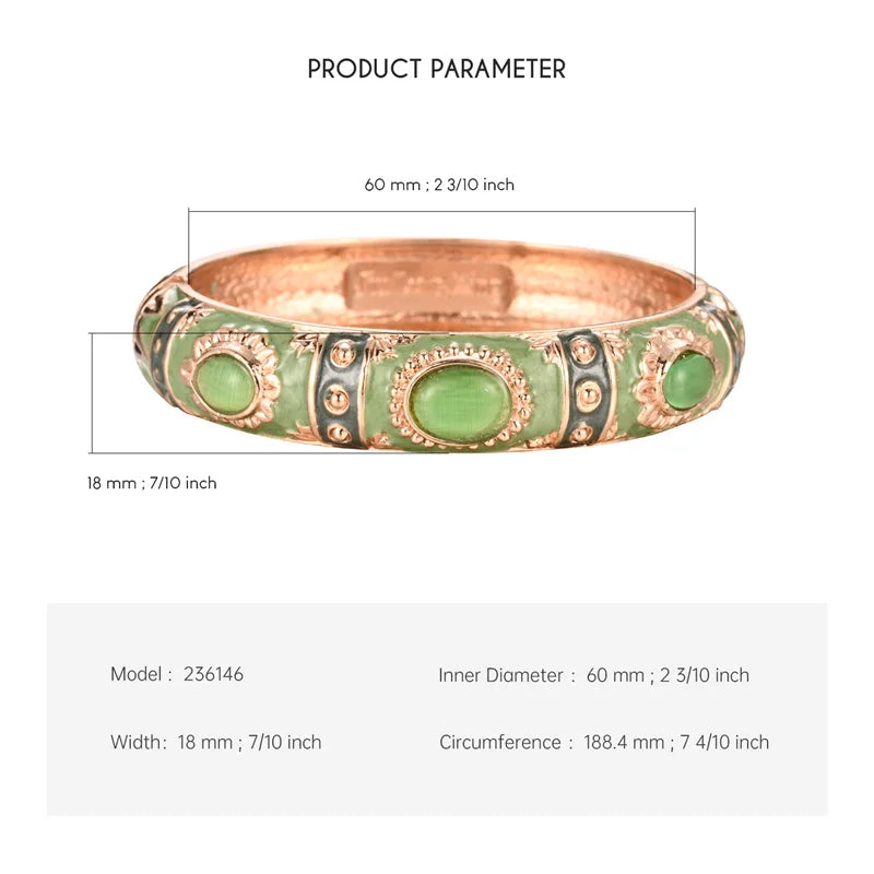Bracelet Jonc Émail Cloisonné - Design Bohème Hawaï Inde Afrique