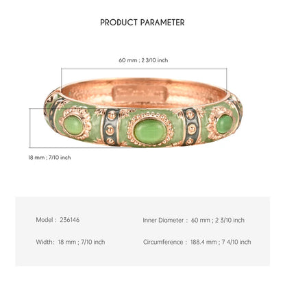 Bracelet Jonc Émail Cloisonné - Design Bohème Hawaï Inde Afrique