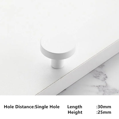 Poignée de Meuble Moderne en Aluminium - Bouton Rond pour Armoire et Tiroir