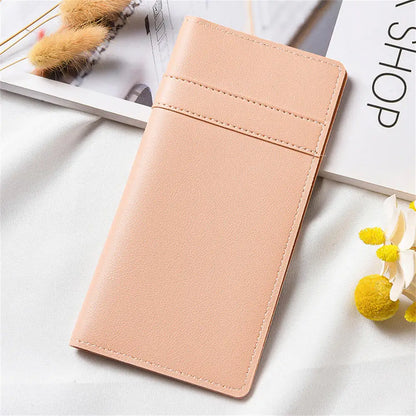 Portefeuille Femme Multi-Cartes Cuir PU - Organisateur de Voyage Décontracté