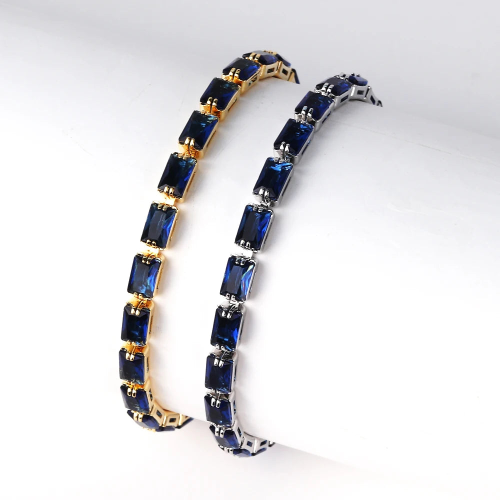 Bracelet Plaqué Or 18K Zircons Arc-en-Ciel – Luxe Micro-Pavé Étanche