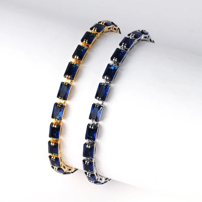 Bracelet Plaqué Or 18K Zircons Arc-en-Ciel – Luxe Micro-Pavé Étanche