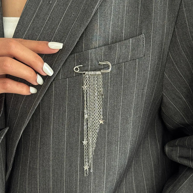 Broche Chaîne Pompons Irréguliers - Accessoire Multifonction Pantalon