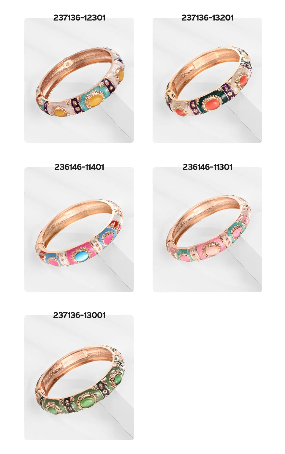 Bracelet Jonc Émail Cloisonné - Design Bohème Hawaï Inde Afrique