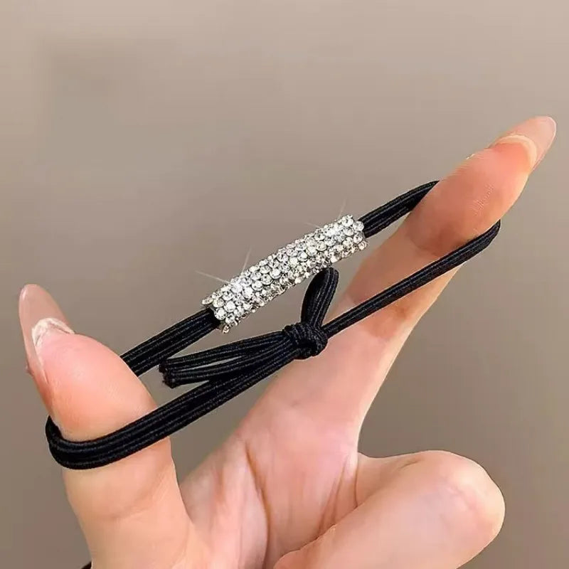 Élastiques Cheveux Strass Coréens Brillants - Chouchous Sans Couture Femme Fille Y2K Sweet