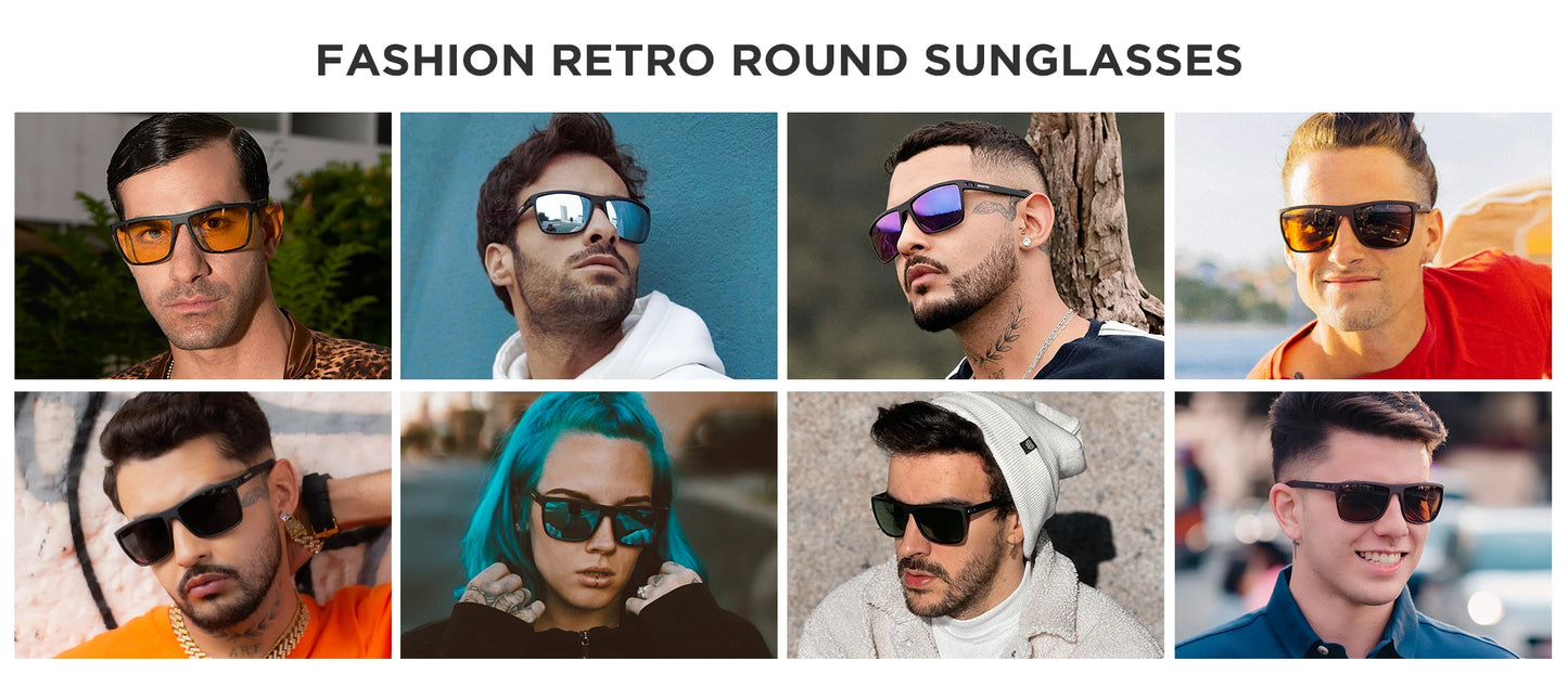 ZENOTTIC Lunettes de Soleil Polarisées Carrées — TR-90 Léger, UV400, Unisexe