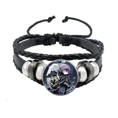 Bracelet Murder Drones Uzi x N – Cabochon Verre Cuir Ajustable Fan Art