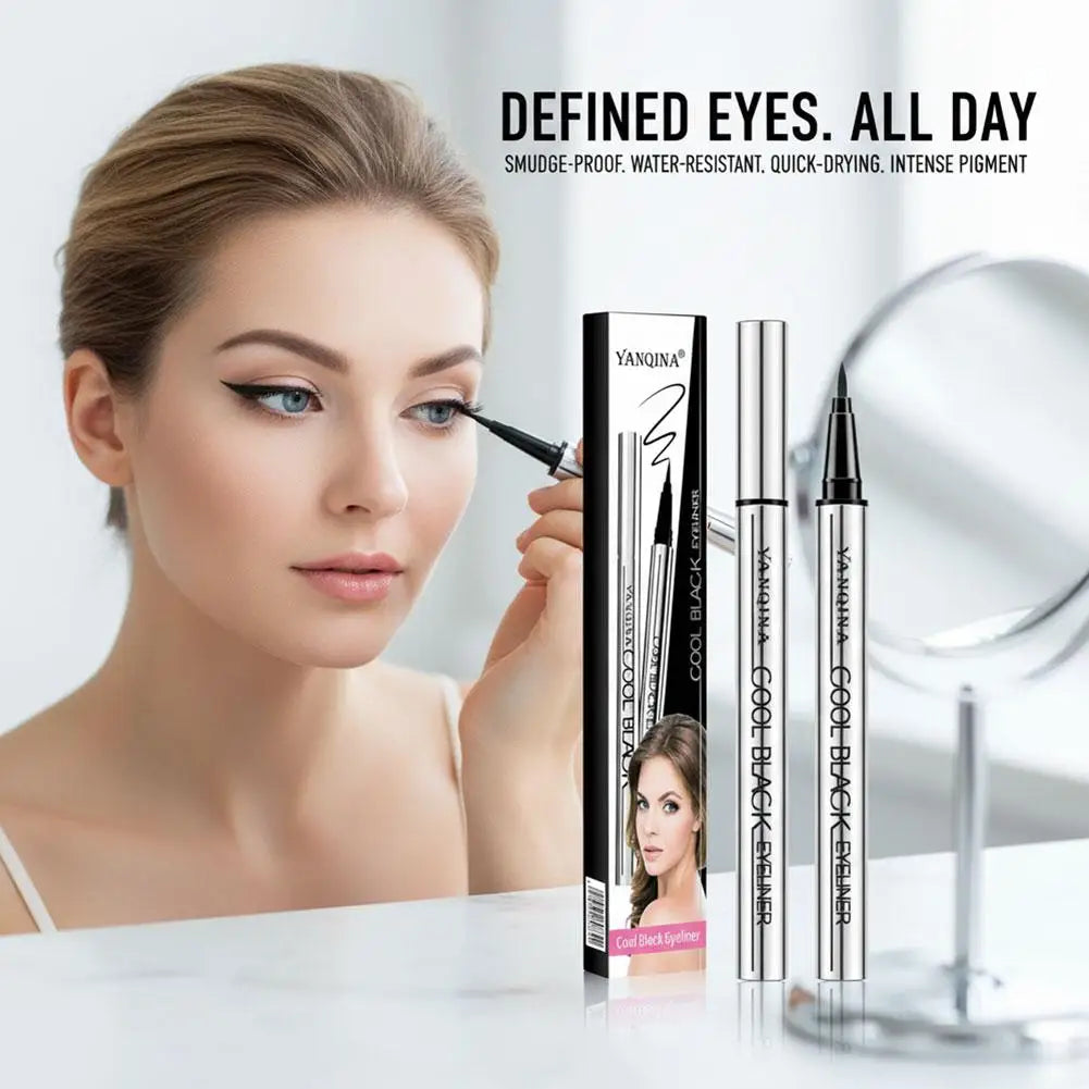 Eyeliner Liquide YANQINA – Waterproof 24H, Séchage Rapide & Anti-Bavures