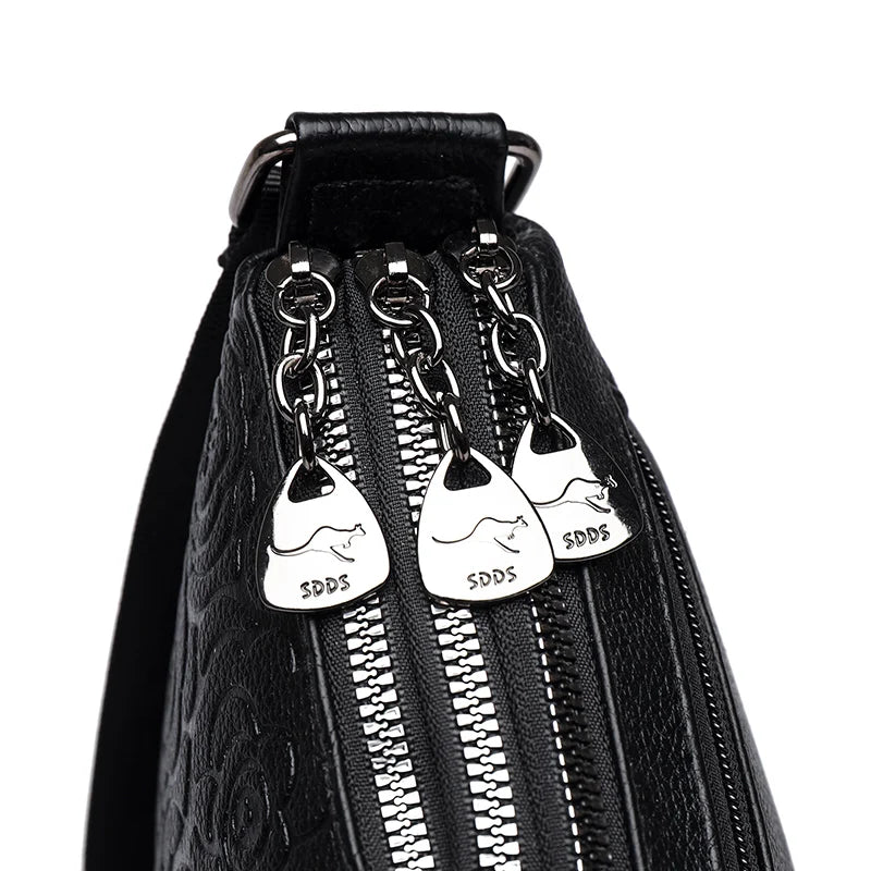 Sac à Main Femme Cuir PU 3 Poches - Grand Tote Bag Crossbody Imprimé Fashion