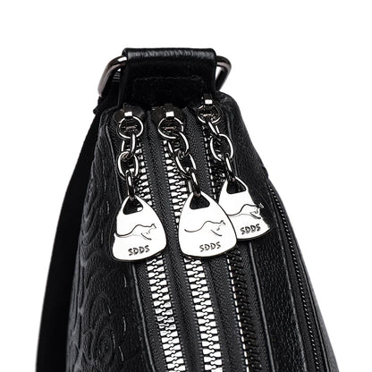 Sac à Main Femme Cuir PU 3 Poches - Grand Tote Bag Crossbody Imprimé Fashion