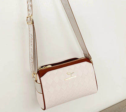 Sac Bandoulière en Cuir PU Motif Check – Style Luxe Femme