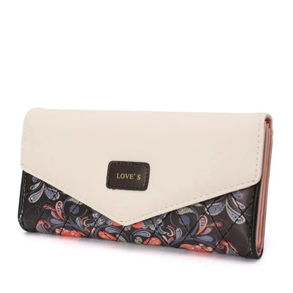 Portefeuille Pochette Femme Enveloppe Grande Capacité - Porte-Monnaie Long Cuir PU Bouton Clutch Élégant