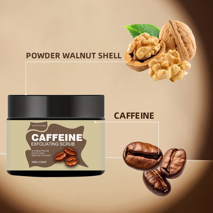 Gommage Exfoliant Caféine 100g - Texture Crème Glacée Léger Non-Collant Pores Cadeau Tous Types Peau