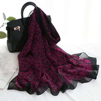 Foulard Écharpe Mousseline Petite Fleur Femme - Bandana Hijab Châle Été Protection Solaire