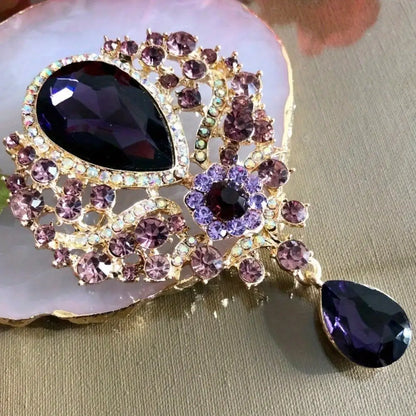 Broche Baroque Fleur Luxe - Pin's Élégant Mariage Soirée Cadeau