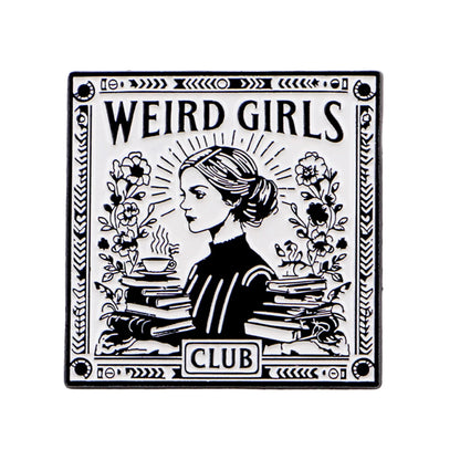 Pin's Émaillé Weird Girl Club Designs Alternatifs – Broche Badge Métal Unisexe