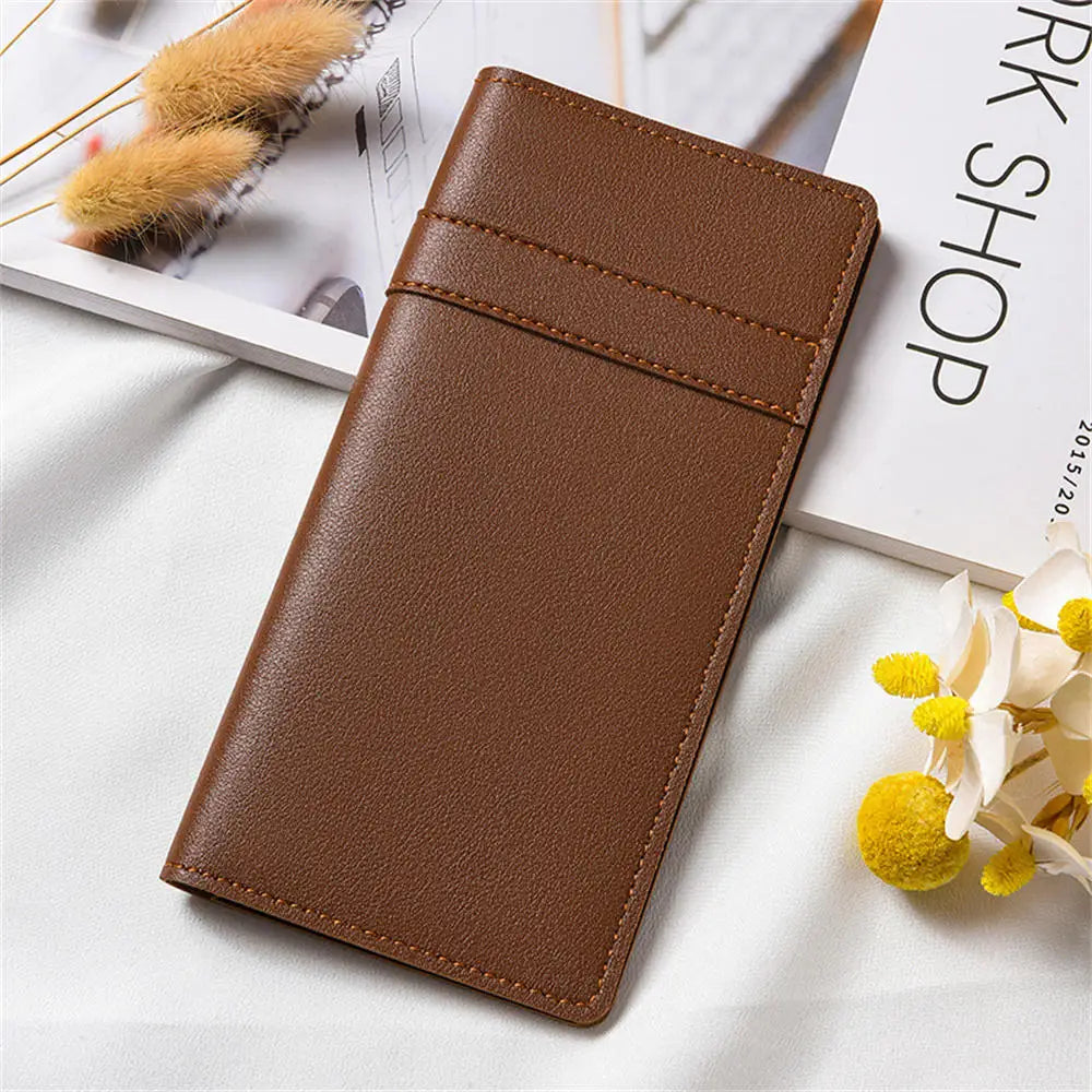 Portefeuille Femme Multi-Cartes Cuir PU - Organisateur de Voyage Décontracté