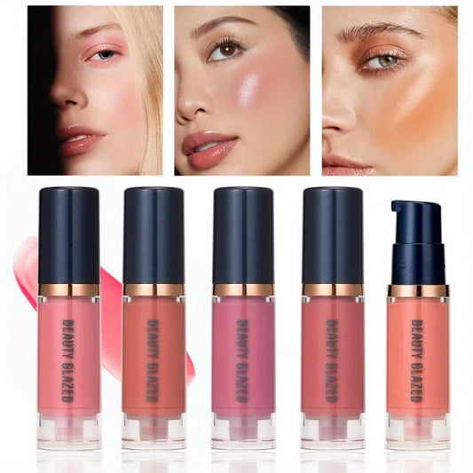 Blush Liquide Beauty Glazed 102 - Waterproof Sweatproof Léger Non-Fade Naturel Joues Longue Tenue Maquillage