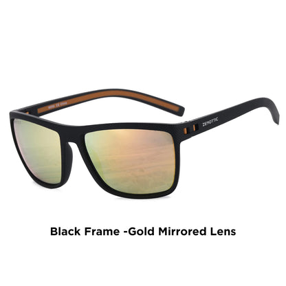 ZENOTTIC Lunettes de Soleil Polarisées Carrées — TR-90 Léger, UV400, Unisexe