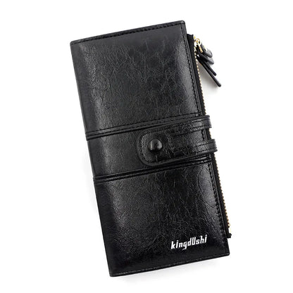 Portefeuille Long Femme Cuir PU Grande Capacité - Porte-Cartes Fermeture Éclair Fashion