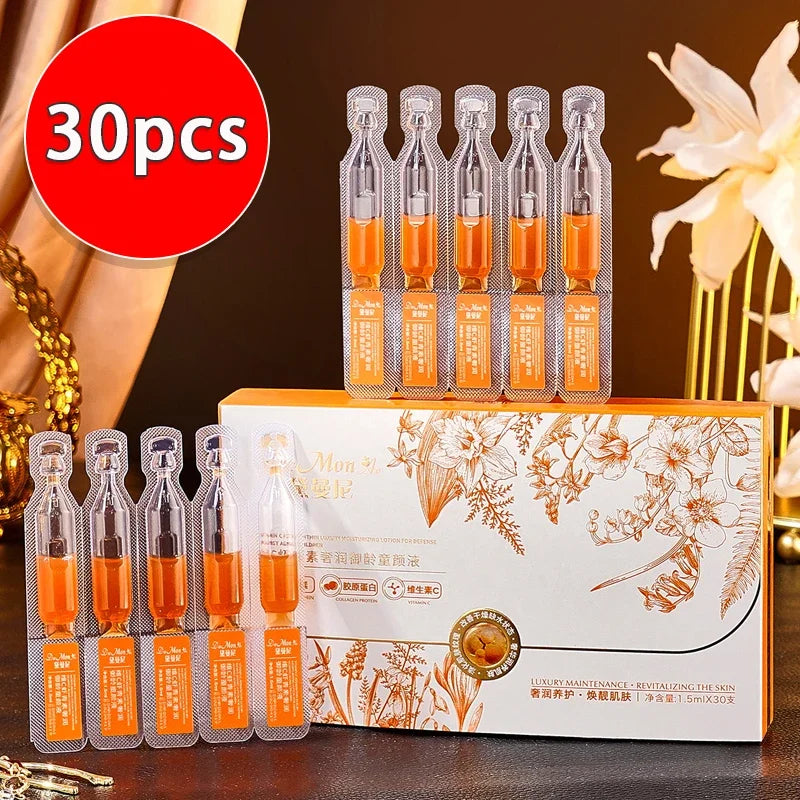 Set 30 Essences Faciales Astaxanthine - Collagène Acide Hyaluronique Vitamine C Hydratant Rajeunissement Beauté