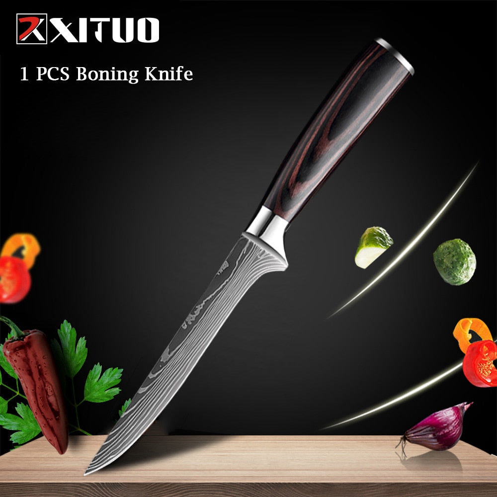 Couteaux de Chef Professionnels 1-10 Pièces - Set Cuisine Acier Inoxydable