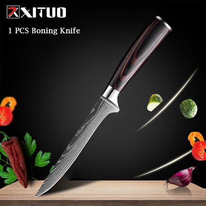 Couteaux de Chef Professionnels 1-10 Pièces - Set Cuisine Acier Inoxydable
