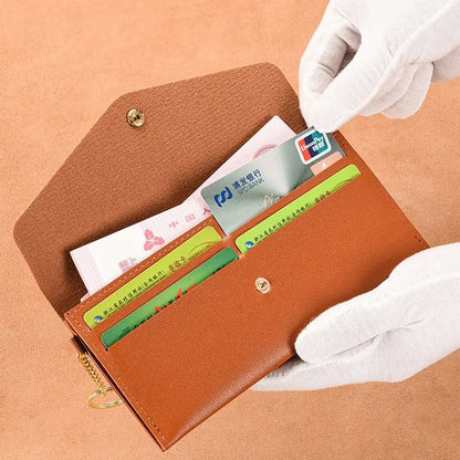 Portefeuille Femme Enveloppe Rétro Cuir PU - Clutch Porte-Cartes Téléphone Monnaie