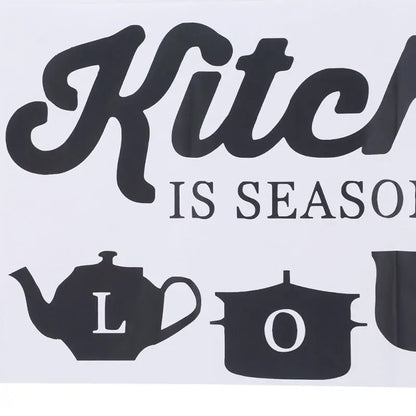 Sticker Mural Cuisine "This Kitchen is Seasoned with Love" - Autocollant Décoratif 60×28cm
