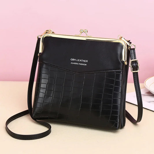 Sac à Bandoulière Femme Cuir PU - Pochette Porte-Cartes Crossbody Voyage
