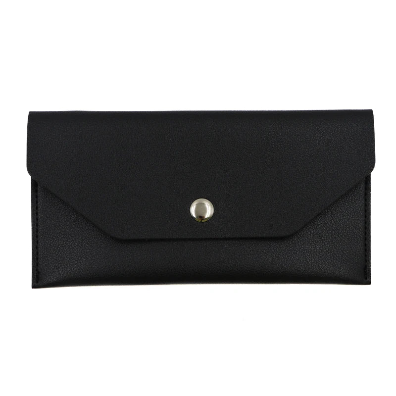 Portefeuille Femme Enveloppe Cuir PU - Porte-Cartes Classique Élégant avec Fermoir