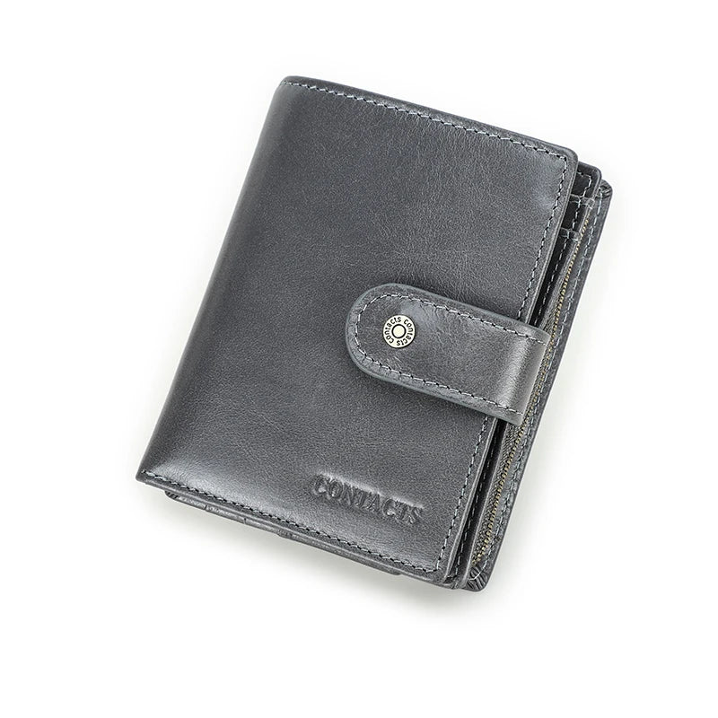 Portefeuille Femme Cuir Véritable Luxe Rose - Porte-Monnaie Compact Fermoir Hasp Porte-Carte Qualité