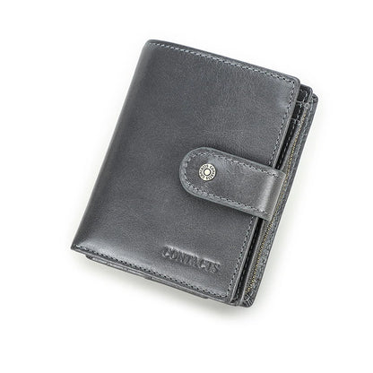 Portefeuille Femme Cuir Véritable Luxe Rose - Porte-Monnaie Compact Fermoir Hasp Porte-Carte Qualité
