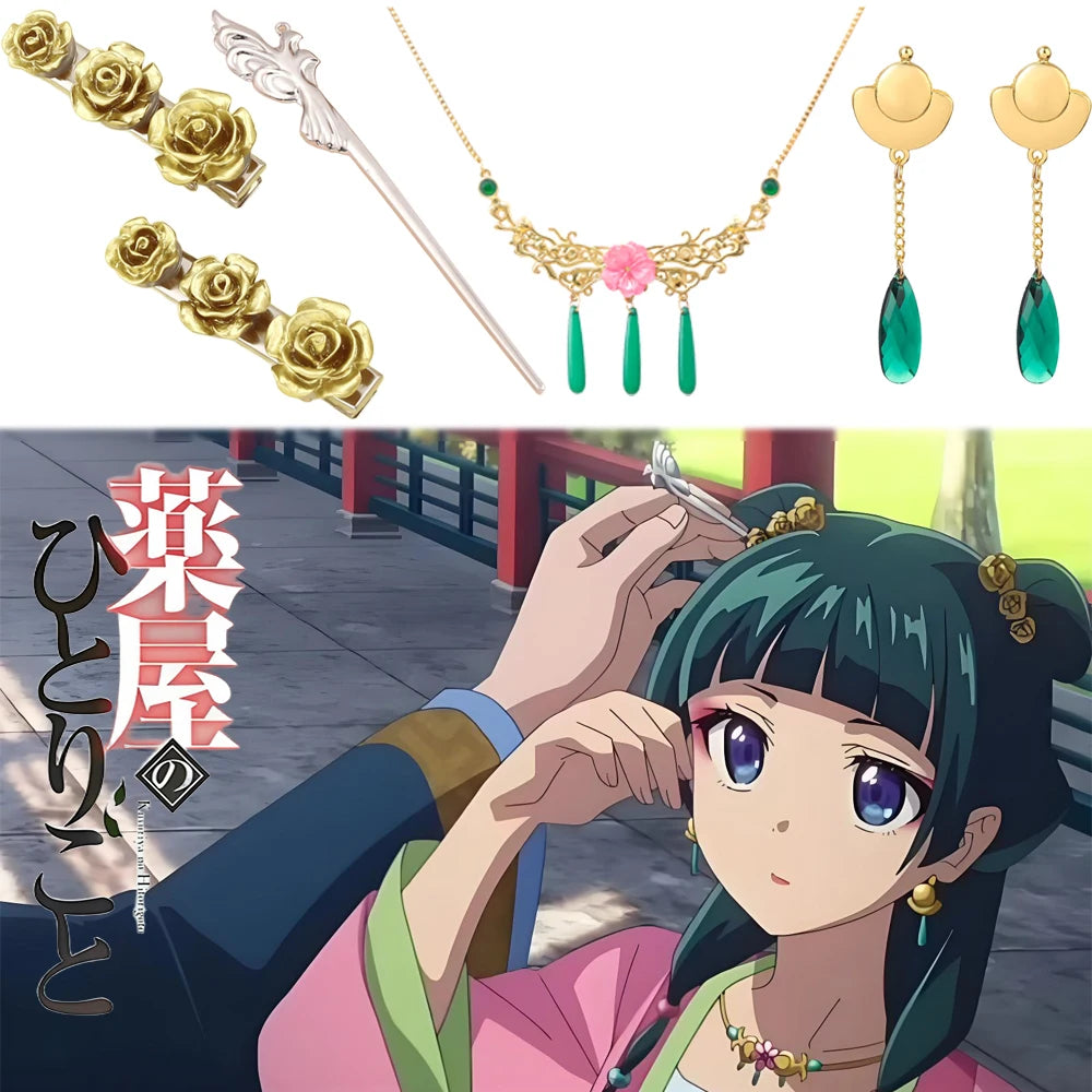 Accessoires Anime Apothecary Diaries Maomao – Pendentif Badge Épingle Choker Cosplay