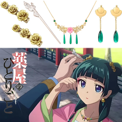 Accessoires Anime Apothecary Diaries Maomao – Pendentif Badge Épingle Choker Cosplay