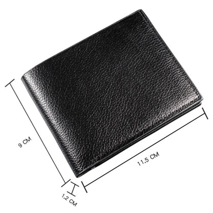 Portefeuille Homme Cuir Artificiel Court - Porte-Cartes Slim Noir Premium