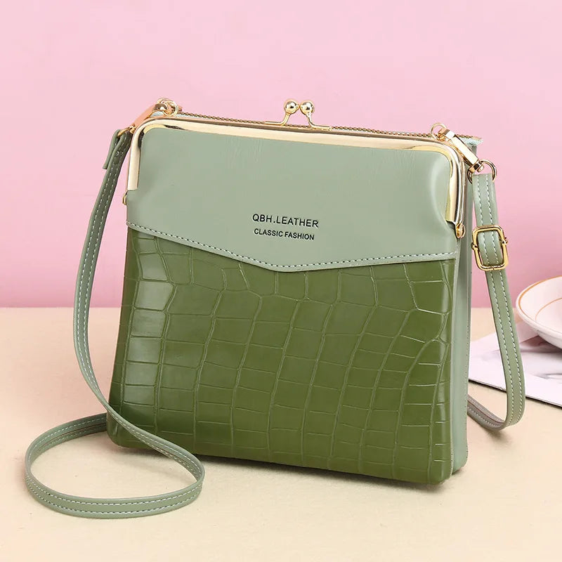 Sac à Bandoulière Femme Cuir PU - Pochette Porte-Cartes Crossbody Voyage