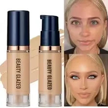 Fond de Teint Liquide Beauty Glazed 6 Couleurs - Couvrance Totale Waterproof Hydratant Effet Naturel Longue Tenue