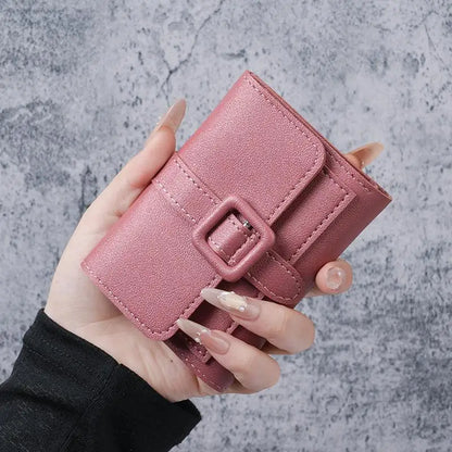 Portefeuille Femme Compact Cuir PU - Porte-Monnaie avec Porte-Cartes Étudiant