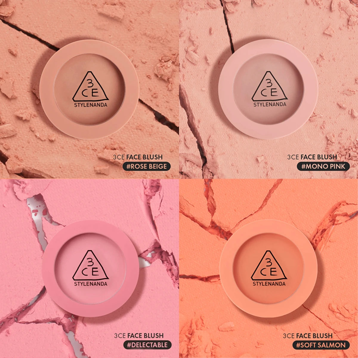 Blush 3CE Mood Recipe Delectable - Poudre Soyeuse Modulable Pigmentation Naturelle Longue Tenue K-Beauty