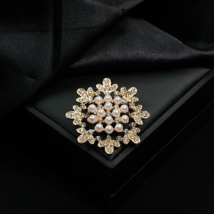 Broche Cœur Amour Perle Fleur Tulipe Luxe – Pin's Corsage Alliage Élégant Mariage Femme