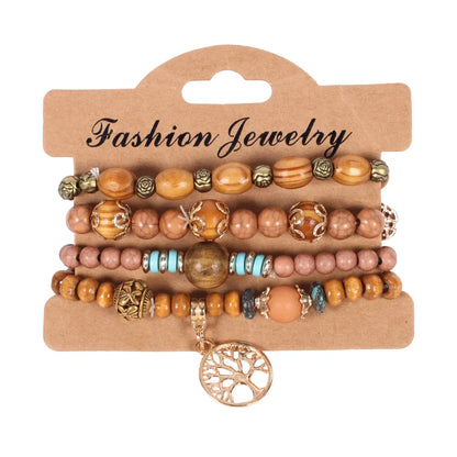 Set Bracelets Bohèmes Perles Colorées – Tressés Main Été